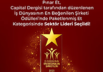 Pınar Et, “İş Dünyasının En Beğenilen Şirketleri” Ödül Töreninde “Paketlenmiş Et ” Kategorisinin En Beğenilen Markası Seçildi